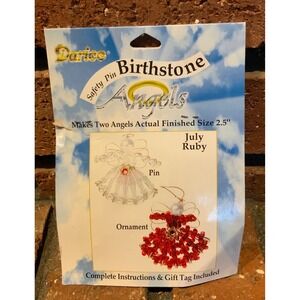 Darice Birthstone Angels July Ruby Craft Kit Makes 2 Pin and Ornament 1965-07